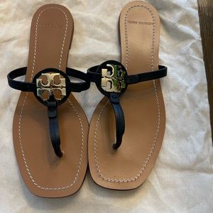 tory birch sandals black size 7.5
